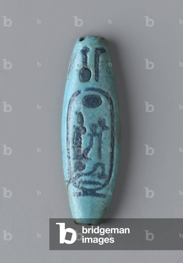 Elongated oval bead, New Kingdom (faience)