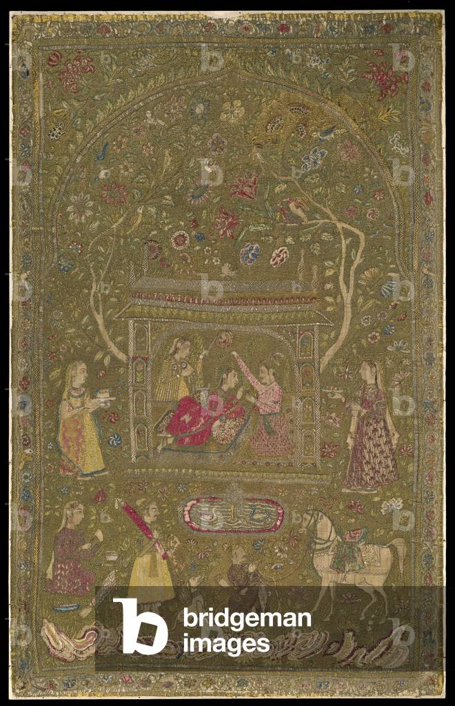 Textile hanging, early 17th century (silk, metal & cotton)