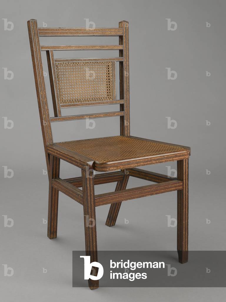 Side Chair, 1883 (wood, cane & straw braid) 