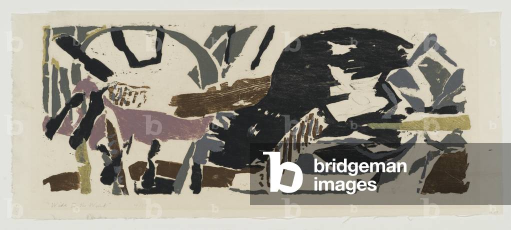 Wide to the Wind, 1955 (colour woodcut)