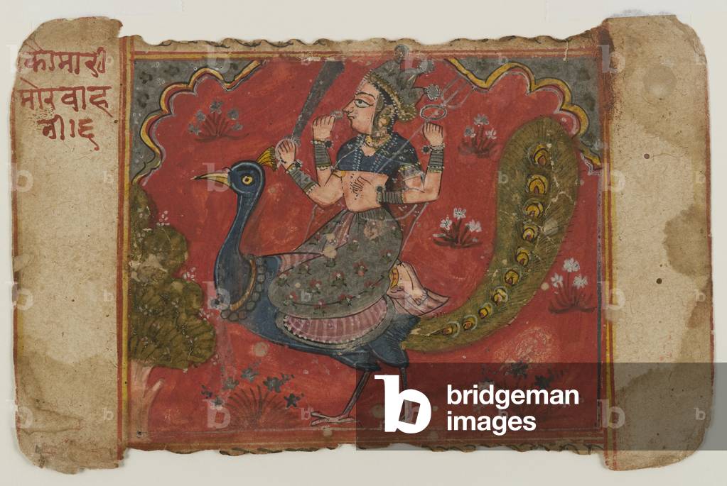 Kaumari (opaque w/c, gold & silver on paper)