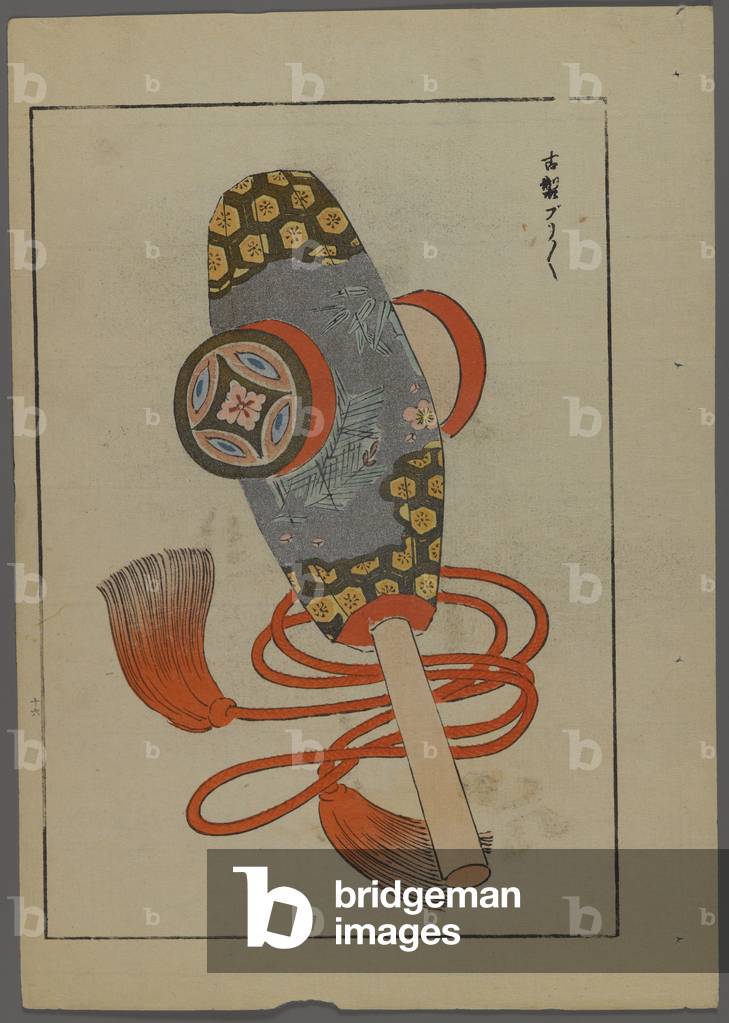 Japanese toys, from Unai no tomo (A Child's Friends) by Shimizu Seifu, 1891-1923. Rattle