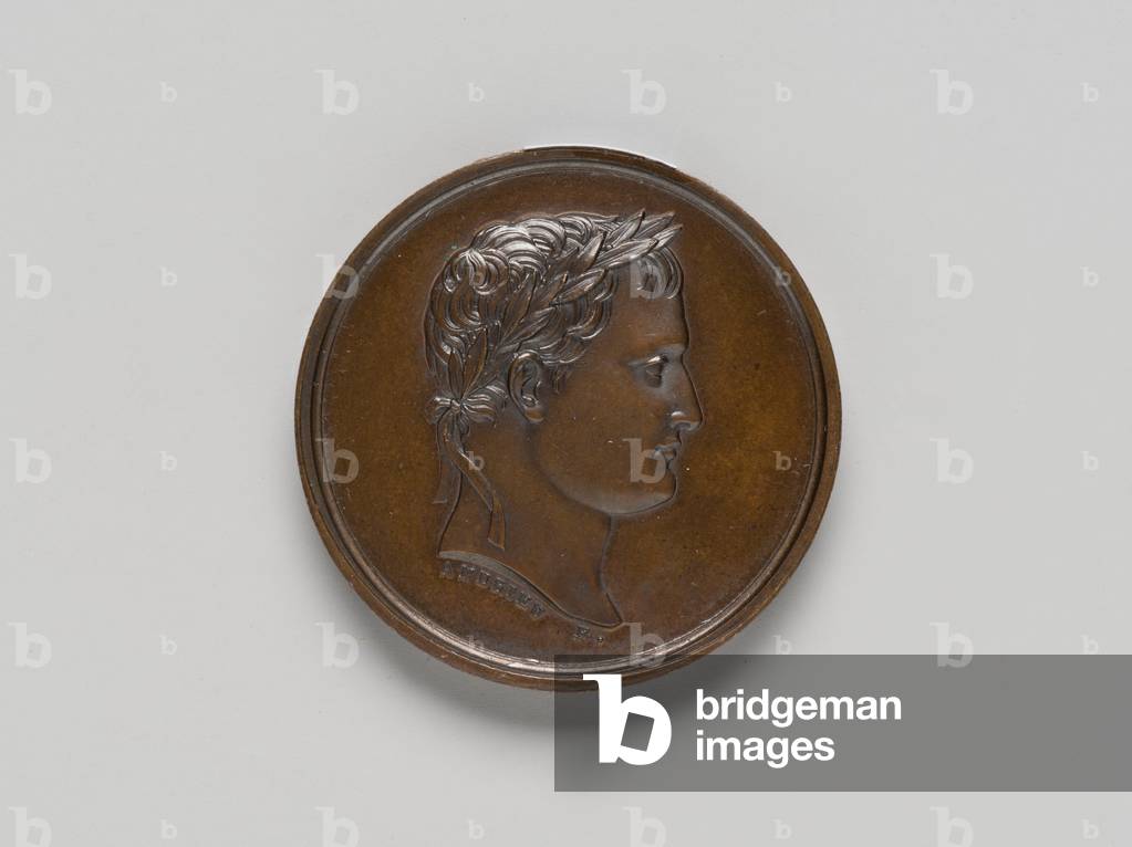 Medal: Profile of head of Napoleon with laurel crown (bronze)