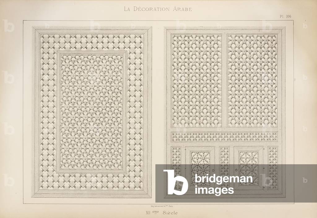 La Decoration Arabe, published by J. Savoy, Paris, 1885 (chromolitho)