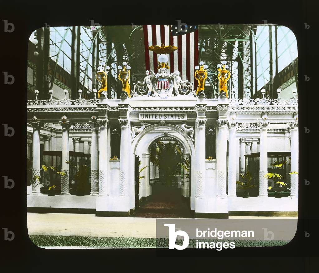 Paris Exposition: The United States Pavilion, electrical section, 1900 (lantern slide)