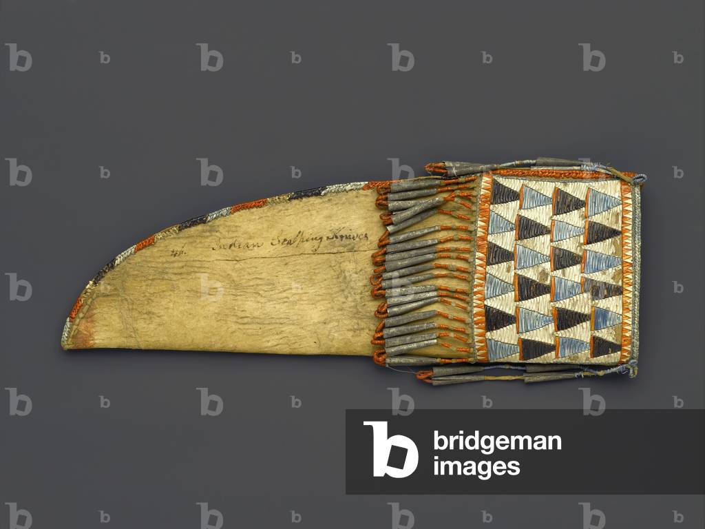 Knife sheath, Eastern Sioux, from Fort Snelling, Minnesota (mixed media)