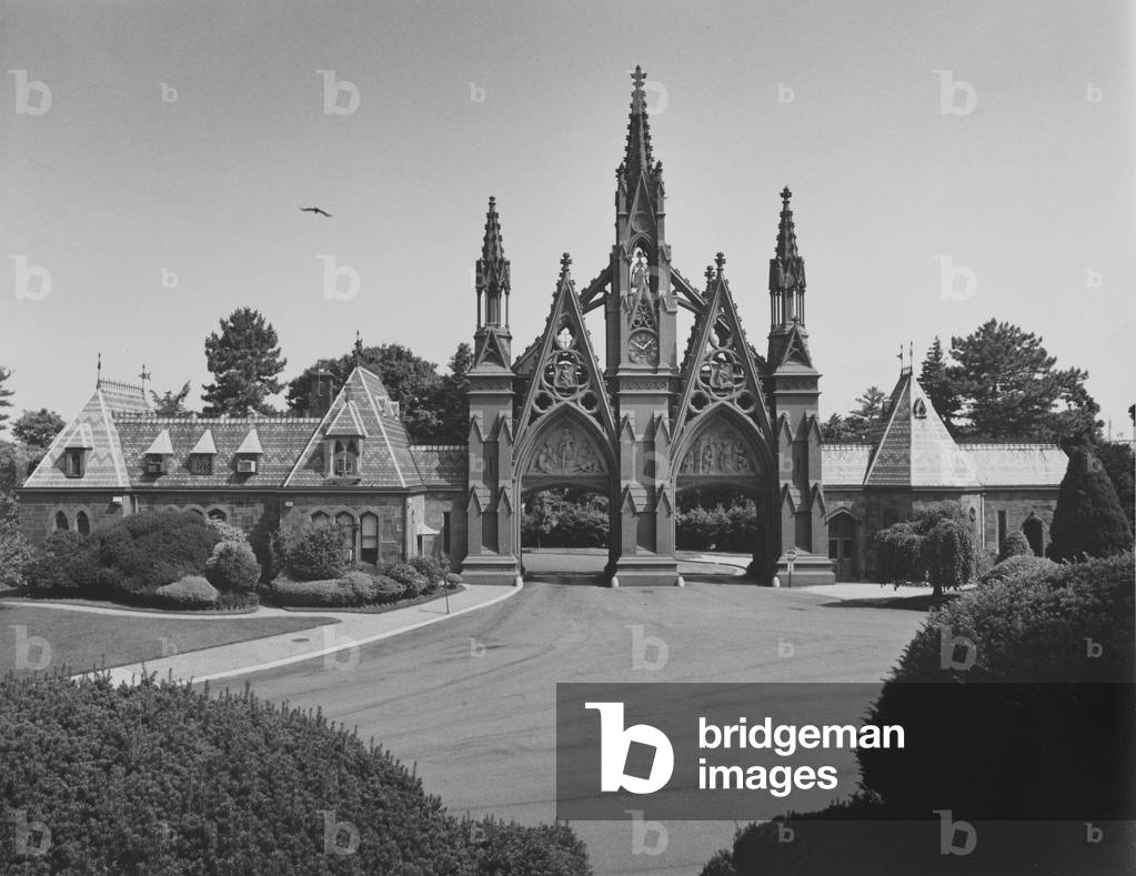 Entrance Gates to Greenwood Cemetery, Sunset Park (5th Avenue and 23rd Street) Brooklyn, NY, from 'This is Brooklyn: its Historical Districts and Landmarks', 1990 (gelatin silver print)