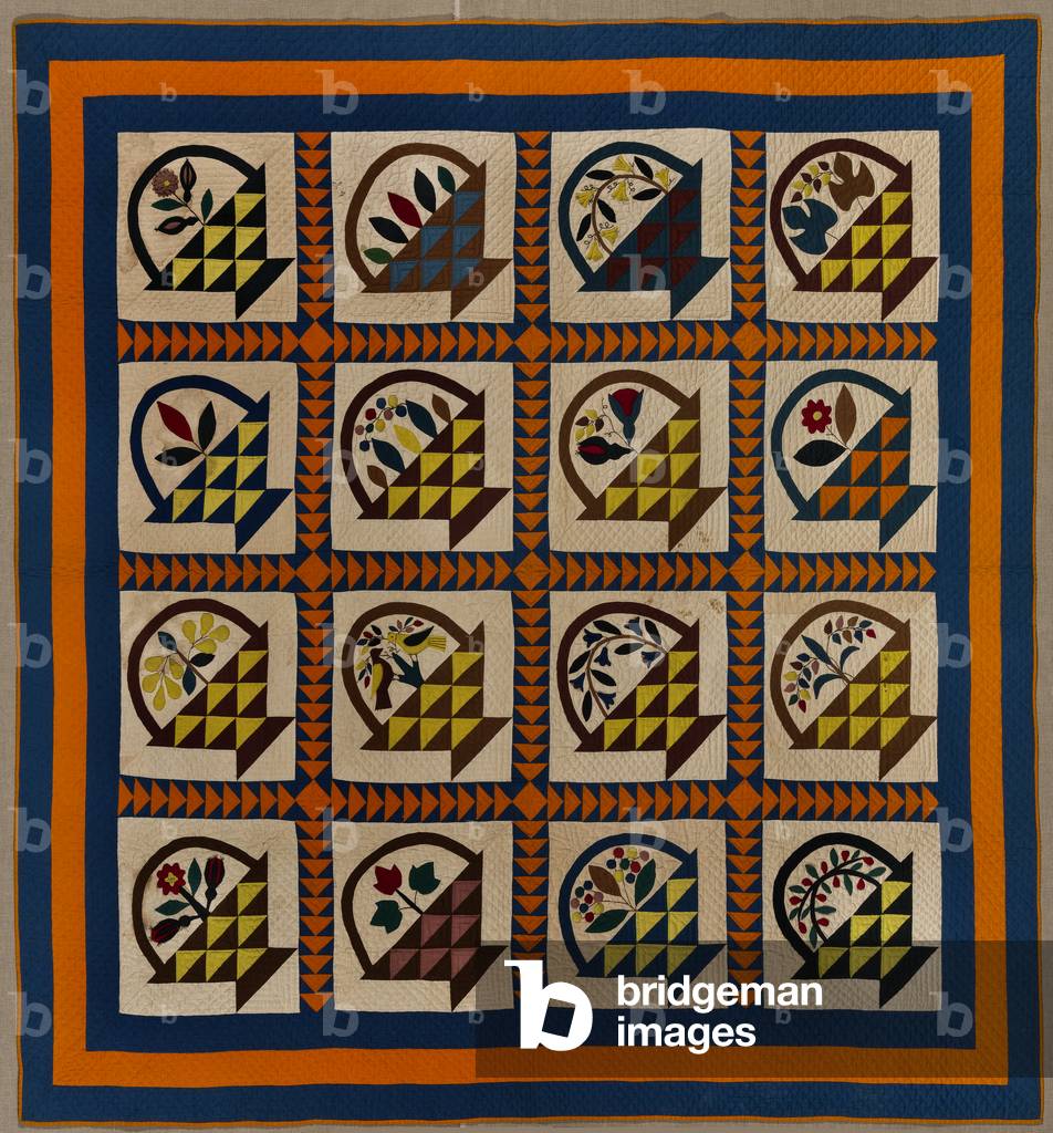 Baskets Quilt, c.1860 (cotton)