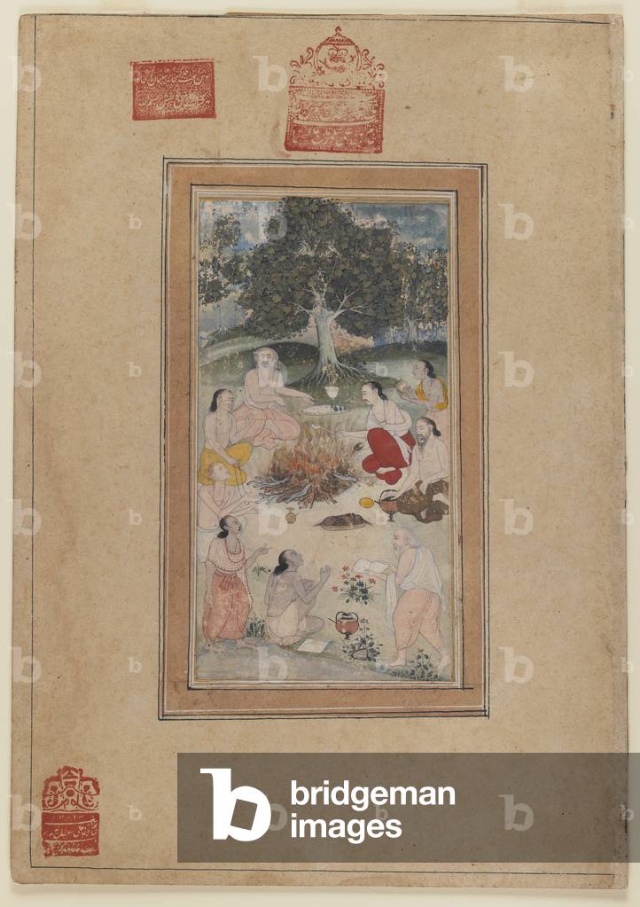 Immagine di Disegno "Sadhus si radunò intorno ad un incendio" di Indian School