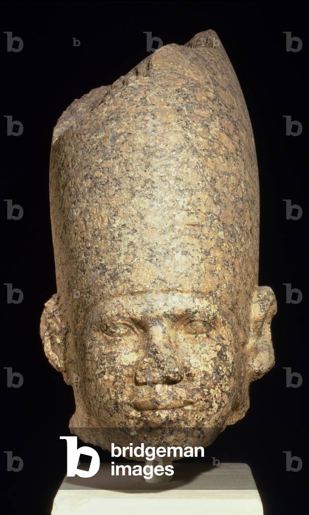 Colossal head possibly of King Khufu (Cheops) Old Kingdom (red granite)