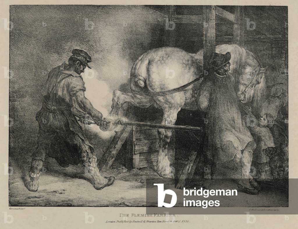 The Flemish Farrier, 19th century (litho)
