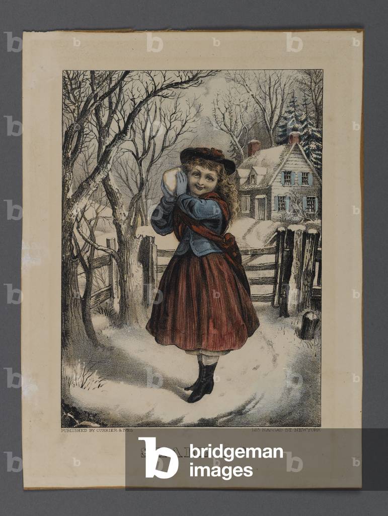 Shall I?, published by Currier & Ives, New York (hand-coloured litho)