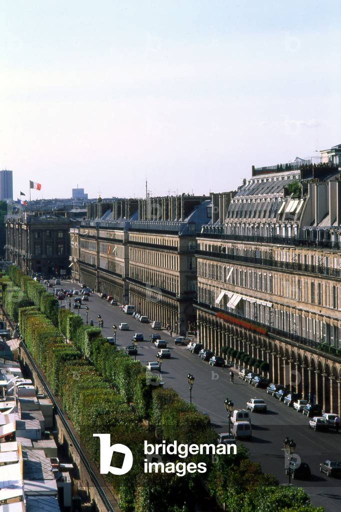 Rue de Rivoli, Paris 1st arrondissement. This artere was pierced by order of Napoleon I Bonaparte (1769-1821) from 1800, completed 1835 and gave it the name of its victory in 1797.
