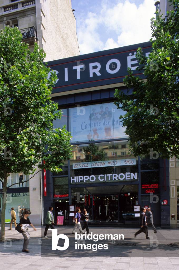 Citroen on the Champs Elysees in Paris 8th arrondissement.
