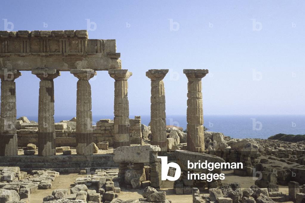 The Greek Temple E of Selinonte in Sicily (Italy).