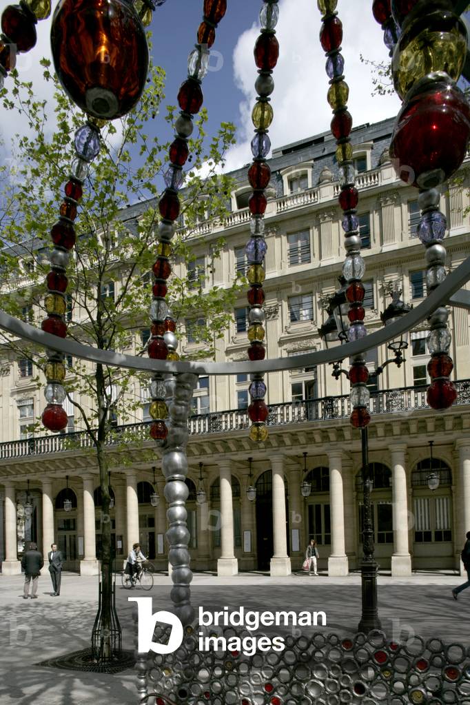 The metro station of the Palais Royal in Paris. Plastic intervention by Jean Michel Othoniel in 2000. Photography 20001.