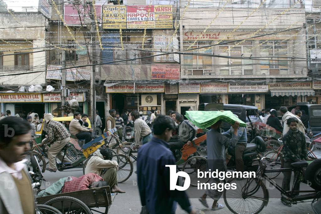 Old Delhi bazaar in India.