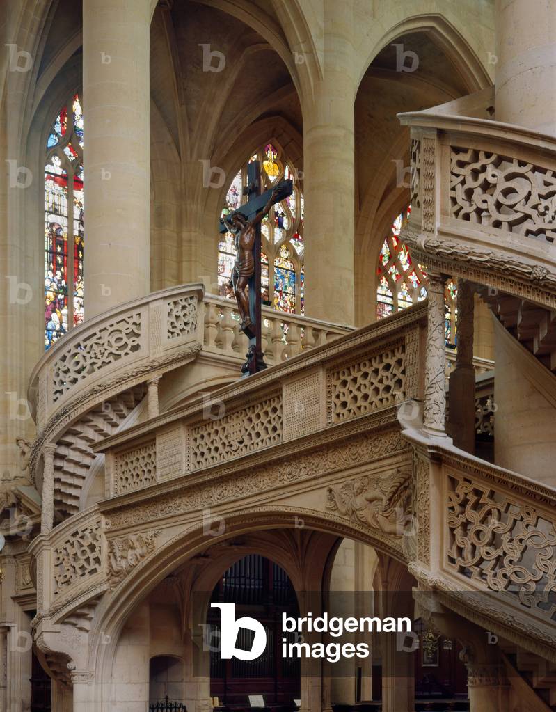 L'église Saint-Etienne-du-Mont (Saint Etienne du Mont), Paris 5 (France). Built from 1492 to 1865, architect Victor Balard.
