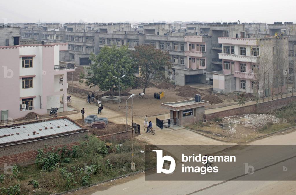 Housing in Mohali in the outskirts of Chandigarh, India.