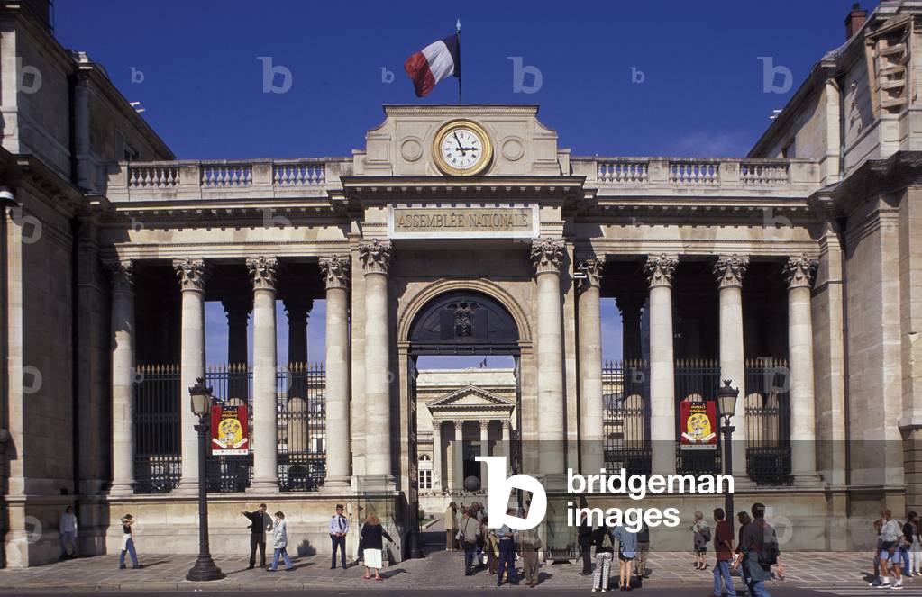 The National Assembly in Paris, 126 rue de l'Universite, Paris 75007. Architecture by Jean Aubert, 1726-1730.