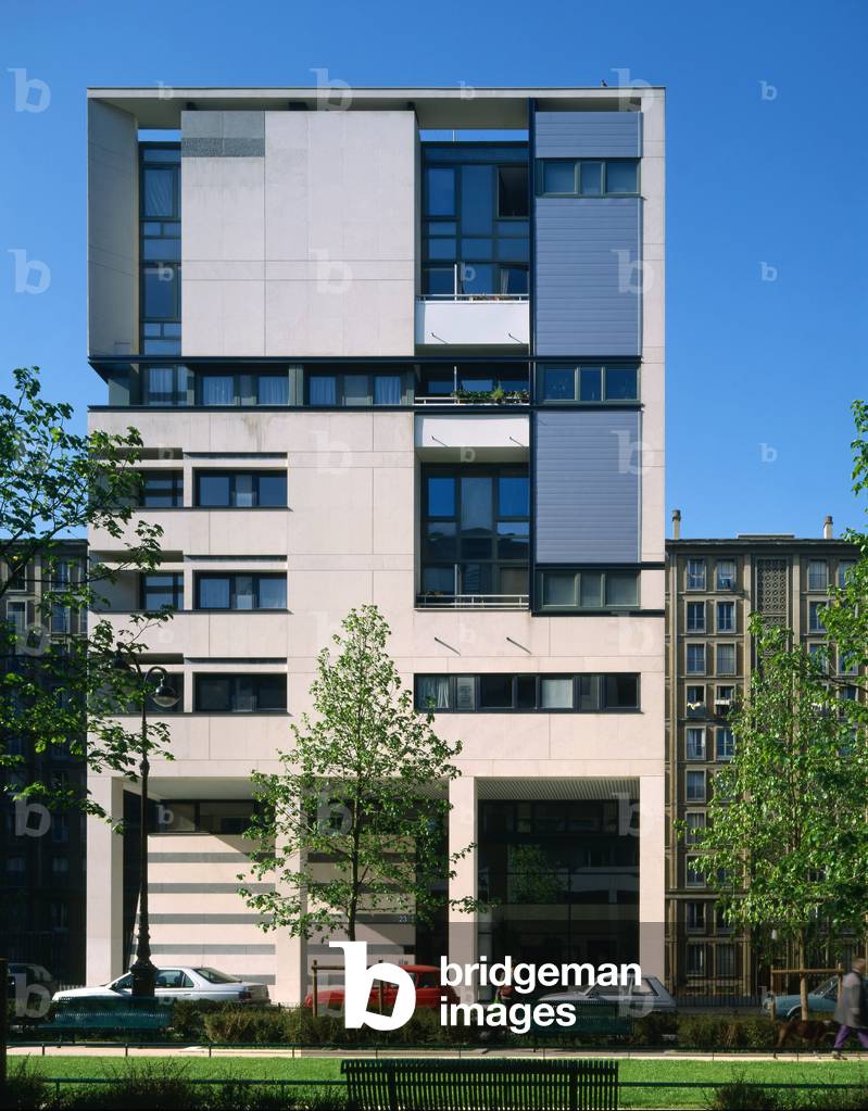 Social housing, ZAC Reuilly a Paris 75012. Architects Olivier Brenac and Xavier Gonzales, 1992. Photography 1992.
