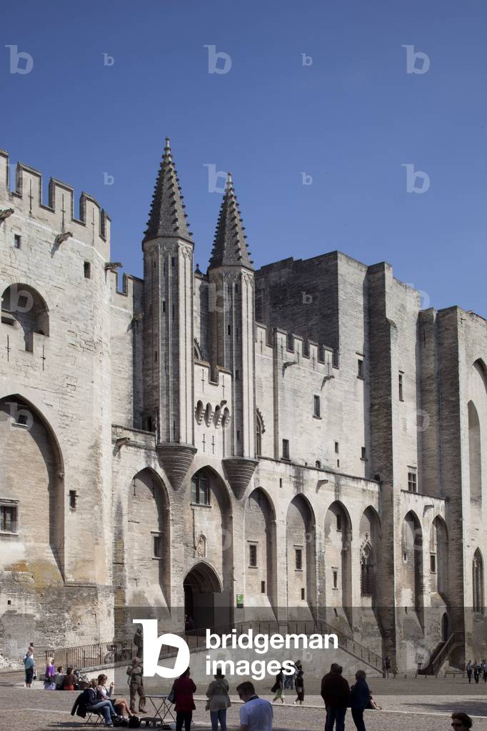 La Cite des Popes (Palais des Papes) in Avignon, Vaucluse, Provence-Alpes-Cote d'Azur, France. Architecture of the 14th century Photography 17/05/10