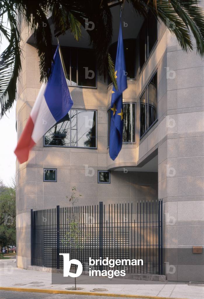 Embassy of France in Mexico City, Mexico, architect Bernard Kohn, 1985-1995.