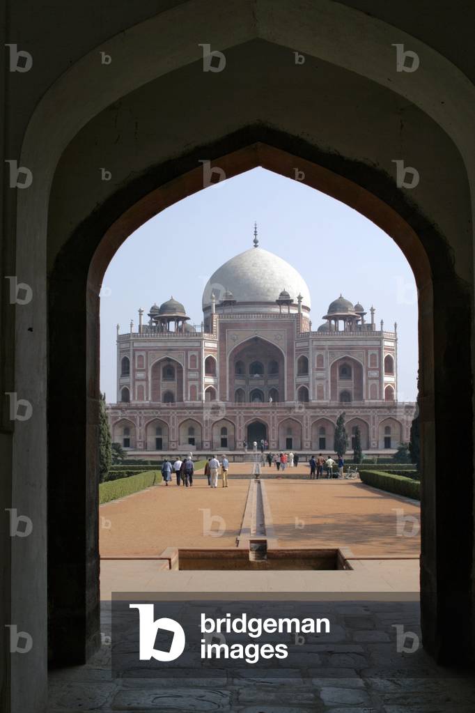The tomb of Emperor Humayun (1508-1556) in Delhi, India.