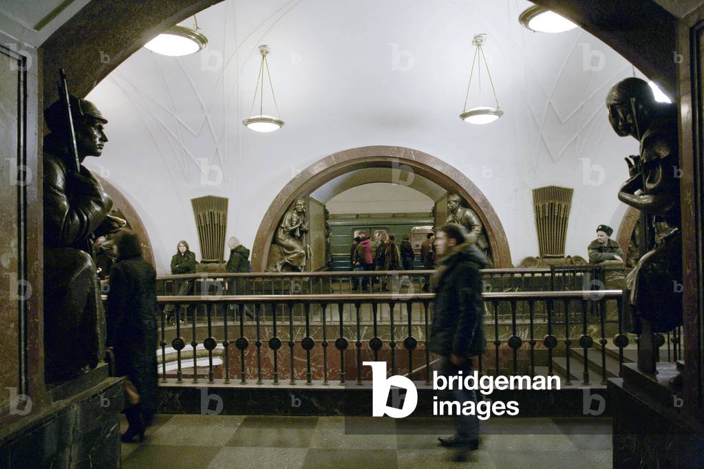Metro station “” Heros of the Revolution “” in Moscow (Russia)
