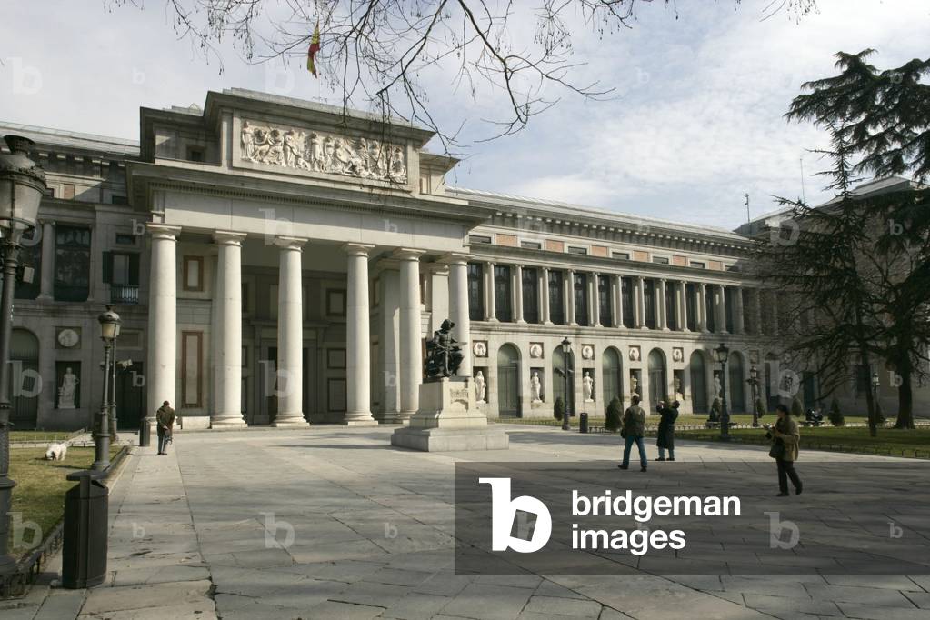 Musee du Prado, Paseo del Prado in Madrid (Spain). Architects of the Museum, in 1808, Juan de Villanueva and in 1918, refurbishment by Antonio Lopez Aguado then in 2005, extension by Rafael Moneo.Photography 19/02/05.