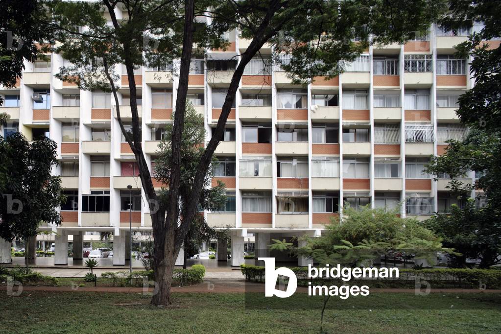 Building of a superquadra in Brasilia (Brazil).