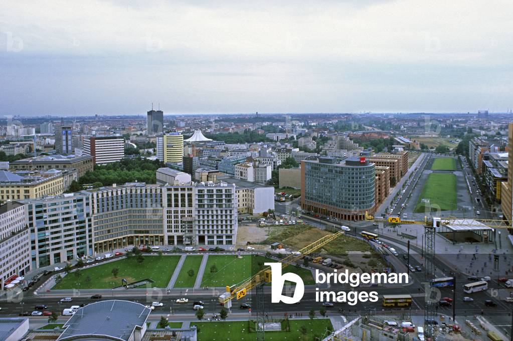 Panoramic view of the Potsdamerplatz in Berlin (Germany).