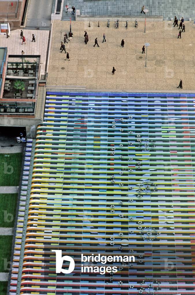 La fontaine Agam a La defense (Hauts de Seine).