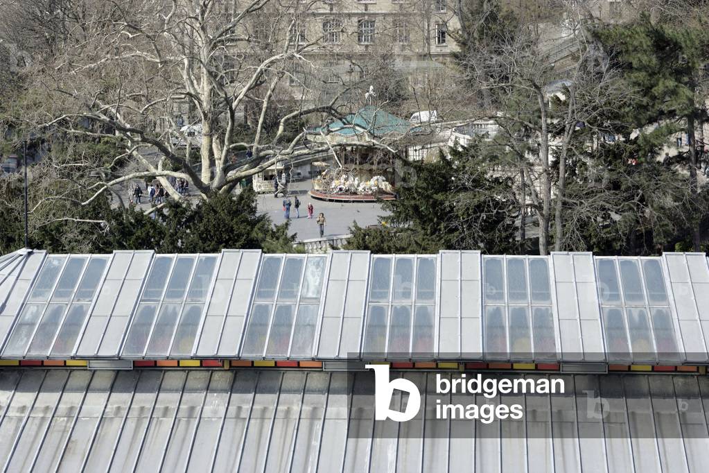 View from roofs on the hall and the place Saint Pierre in Paris 75018. Photography 10/04/06.