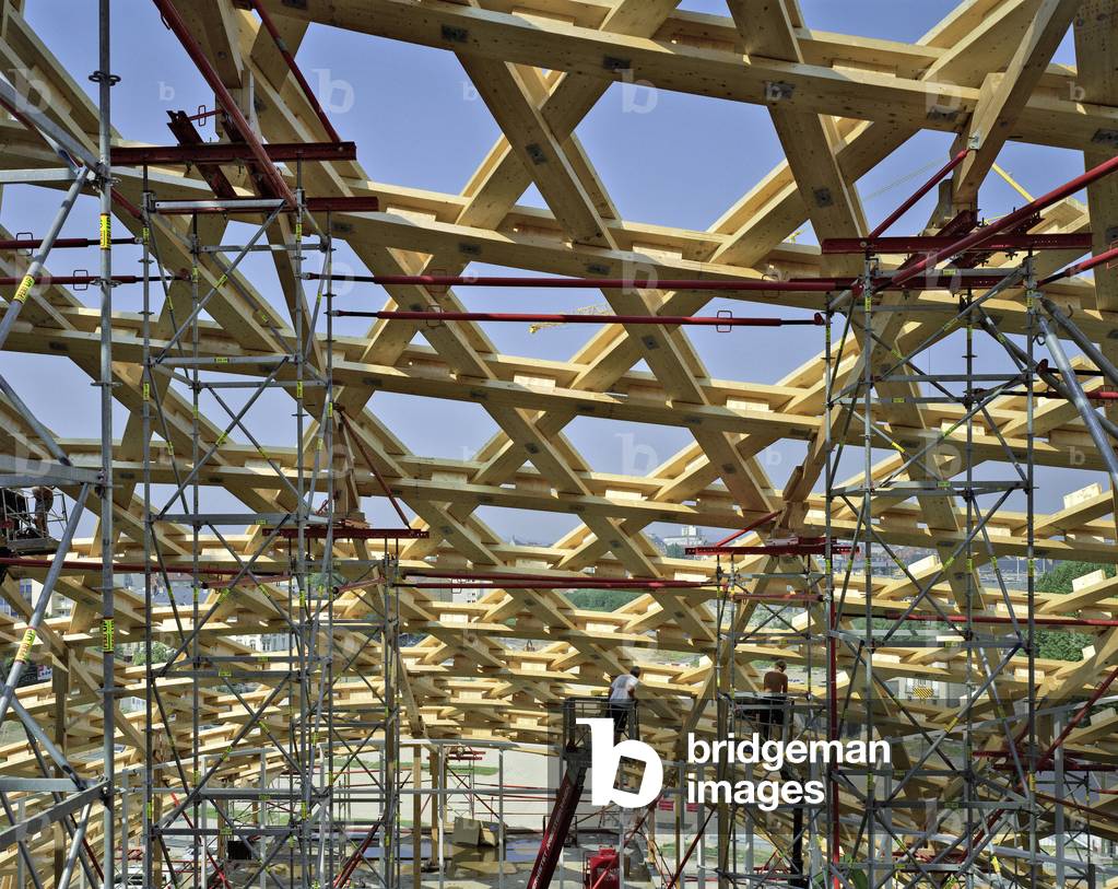 The construction site of the future Centre Pompidou in Metz (Moselle). Architects Shigeru Ban and Jean de Gastines, 2009-2010. Photography 28/06/09.