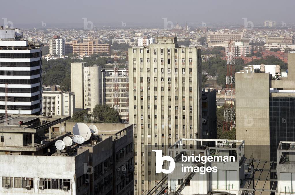 View of the western part of New Delhi, India.