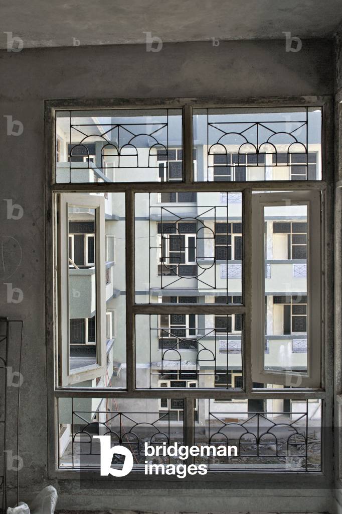 Housing building under construction in Chandigarh, India.