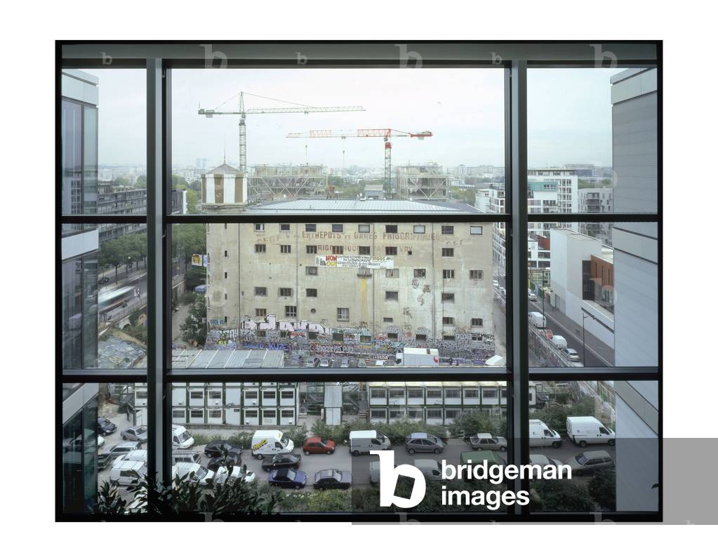 View on Frigos (refrigerated warehouses) in Paris 13th arrondissement.