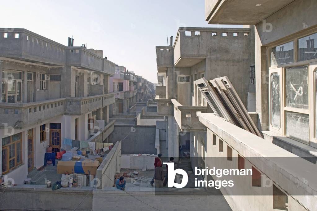 Housing site in Mohali in the outskirts of Chandigarh, India.
