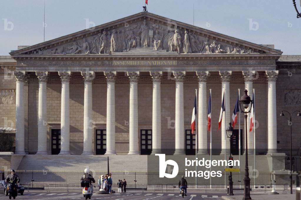 The National Assembly in Paris, 126 rue de l'Universite, Paris 75007. Architecture by Jean Aubert, 1726-1730.