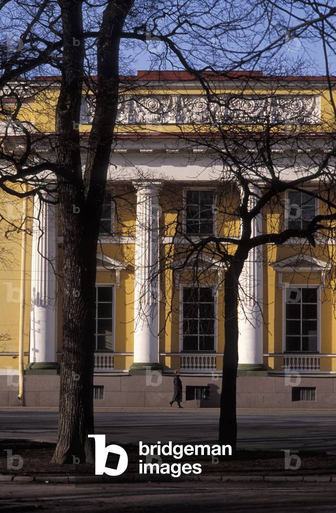 The Alexandra Theatre (Pushkin National Drama Theatre), Ostrovsky Square in St. Petersburg (Russia). Construction 1828-1832, architect Carlo di Giovanni Rossi (1775-1849).