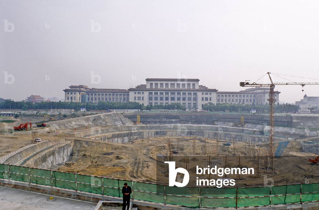 Construction site of the Opera in Pekin (China).