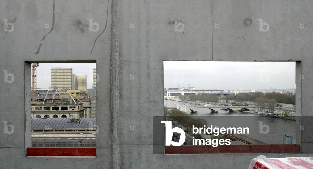 ZAC Paris Rive Gauche, seen from the physics laboratories towards the Bibliotheque nationale de France, Paris 13th arrondissement. Photography 2005.