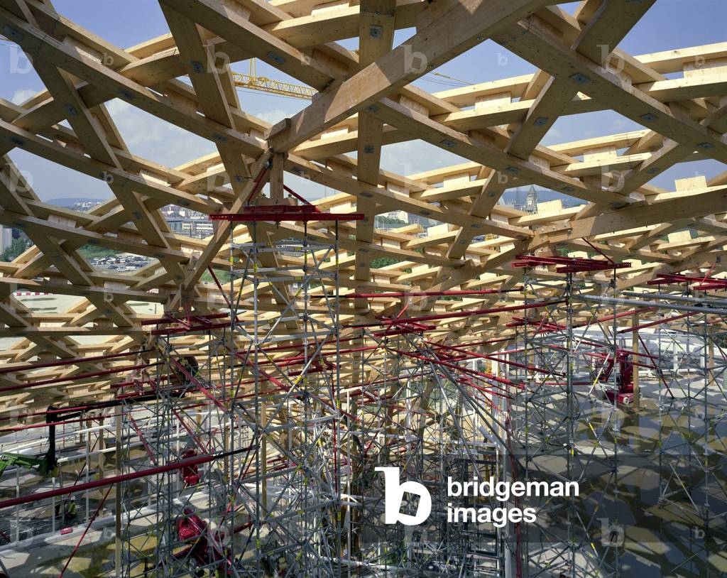The construction site of the future Centre Pompidou in Metz (Moselle). Architects Shigeru Ban and Jean de Gastines, 2009-2010. Photography 28/06/09.