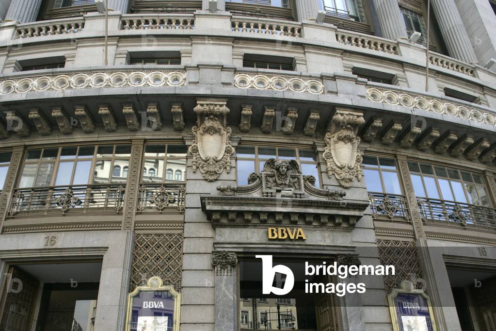 The BBVA bank in Madrid (Spain).