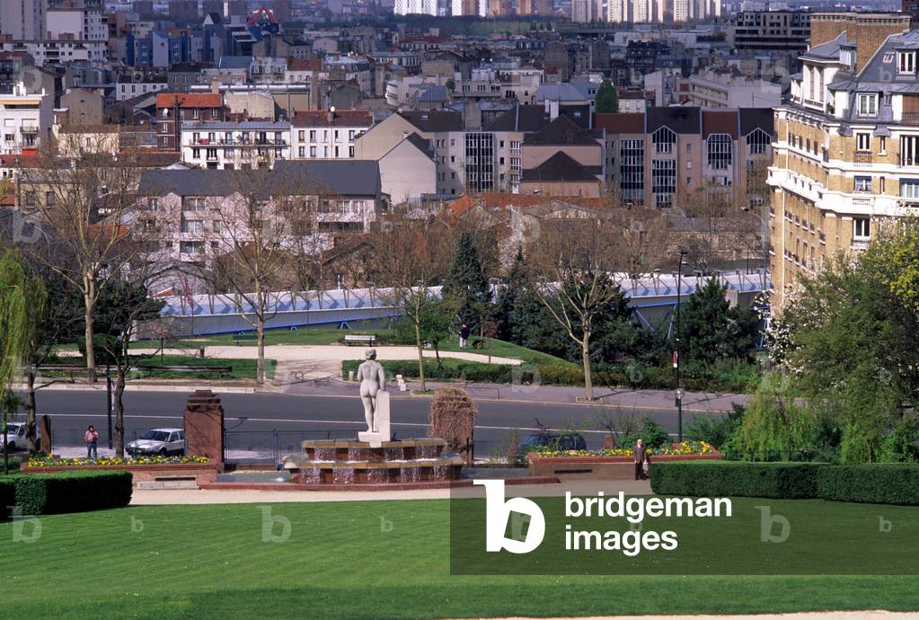 General view of Paris 19th arrondissement.