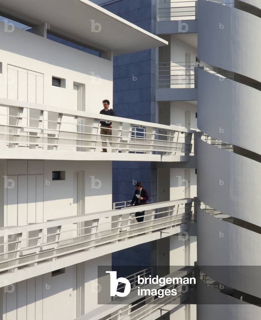 Social housing for officials of the Ministry of Finance in Paris 75013. Architects Francois Leclercq and Fabrice Dusapin, 1987. Photography 1987.