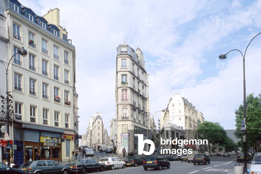 Boulevard de Saint Denis and Boulevard Bonne Nouvelle in Paris 2nd arrondissement.