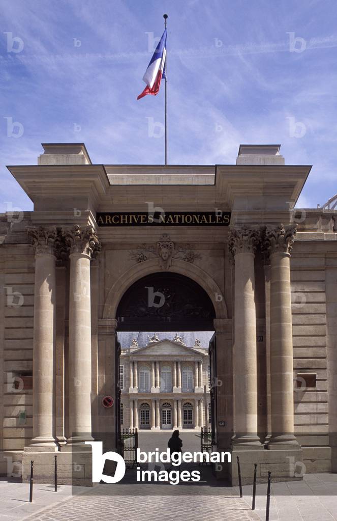 The Hotel de Soubise, the Archives Nationales at Paris Hotel de Soubise, 60 rue des Francs-Bourgeois and 58 rue des Archives, Paris 4. Architecture by Pierre Alexis-Delamair, 18th century.