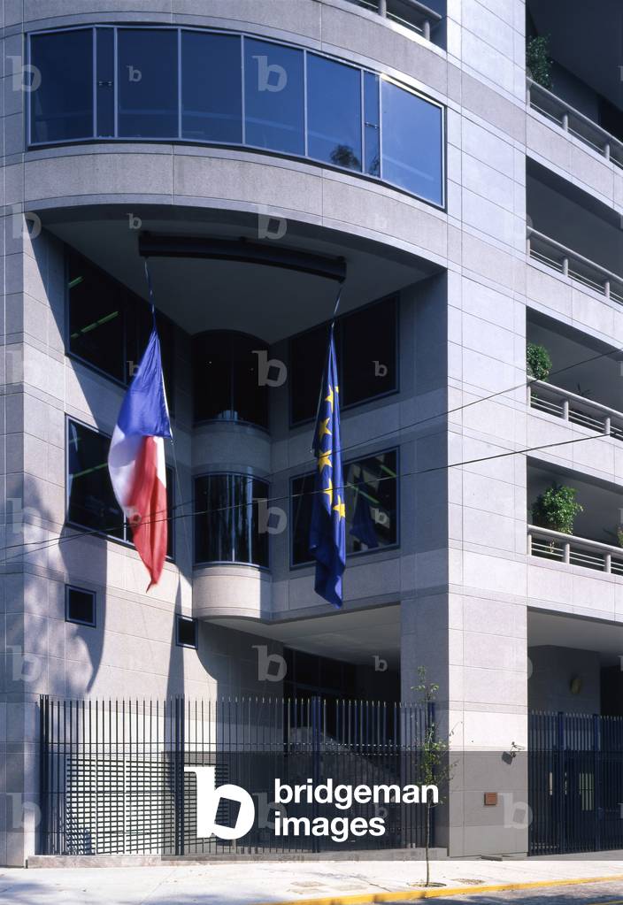 Embassy of France in Mexico City, Mexico, architect Bernard Kohn, 198-1995.